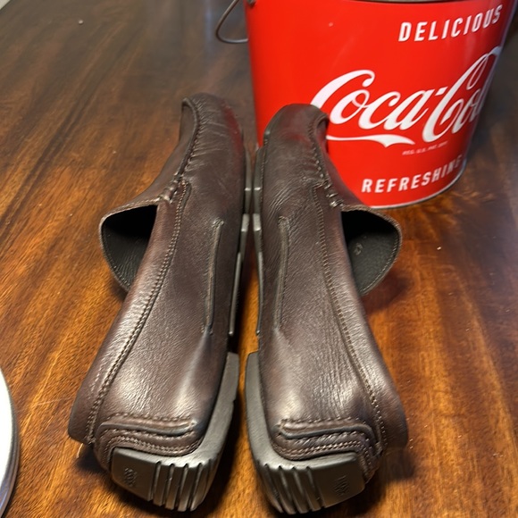 HOGO BOSS BROWN LEATHER DRIVER MOCCASIN. - Picture 6 of 12